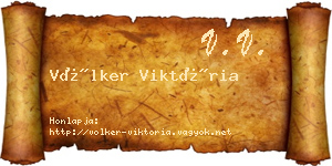 Völker Viktória névjegykártya