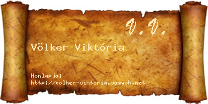 Völker Viktória névjegykártya
